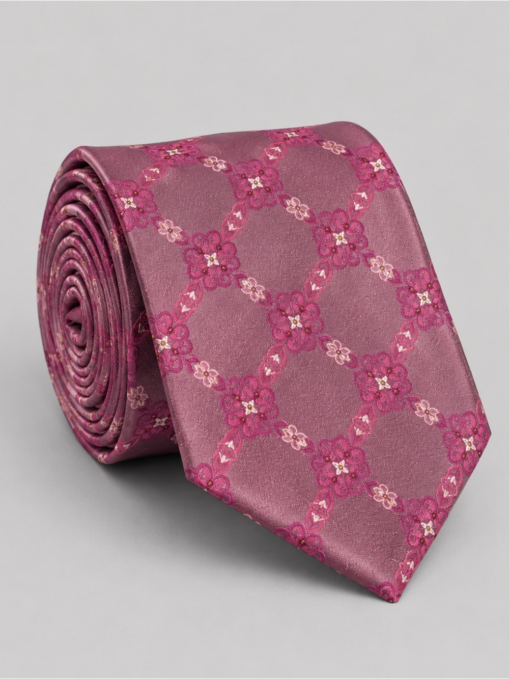 Steve Harvey Pink Silk Neck Tie Mens Formal Wedding Career Preppy